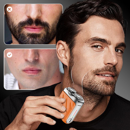 Portable Rotary Dual Ring Electric Shaver