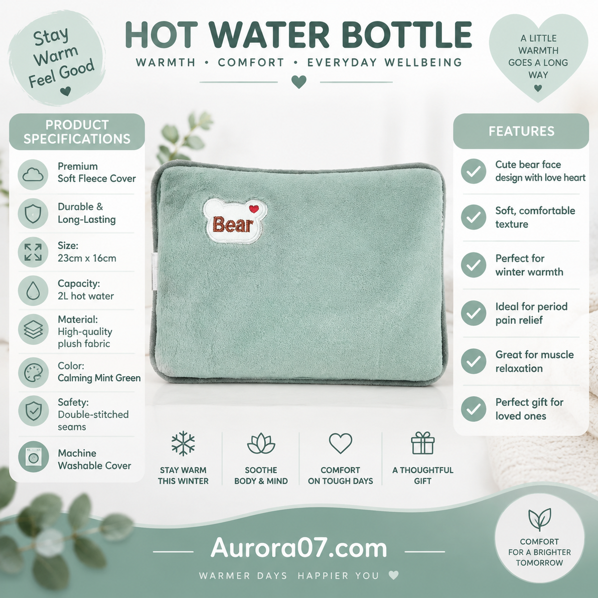 🔥🥳 58% OFF – Plush Rechargeable Heat Pack – Soft Winter Hand & Body Warmer