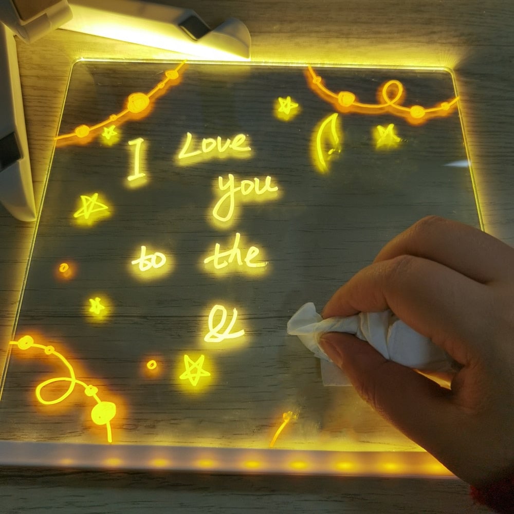 Create Glowing Art Instantly! LED Acrylic Drawing Board