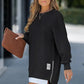 🔥2025 HOT SALE🔥 Long Sleeve Pullover Zipper Slit Casual Sweatshirt Dress