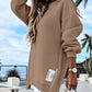 🔥2025 HOT SALE🔥 Long Sleeve Pullover Zipper Slit Casual Sweatshirt Dress