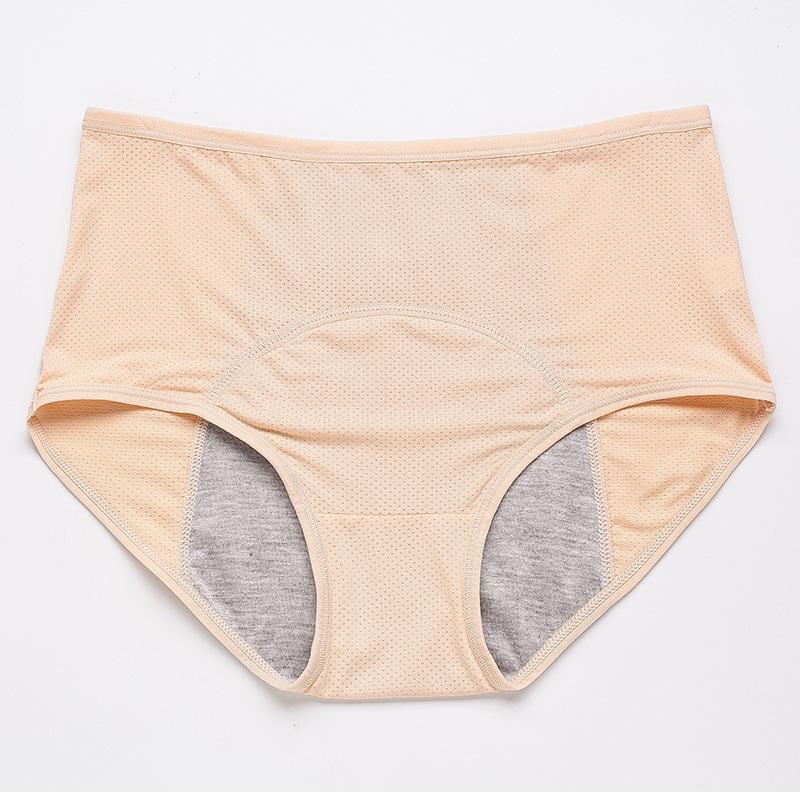 High-Waist Cotton Leak-Proof Panties – All-Day Dry & Odor-Free
