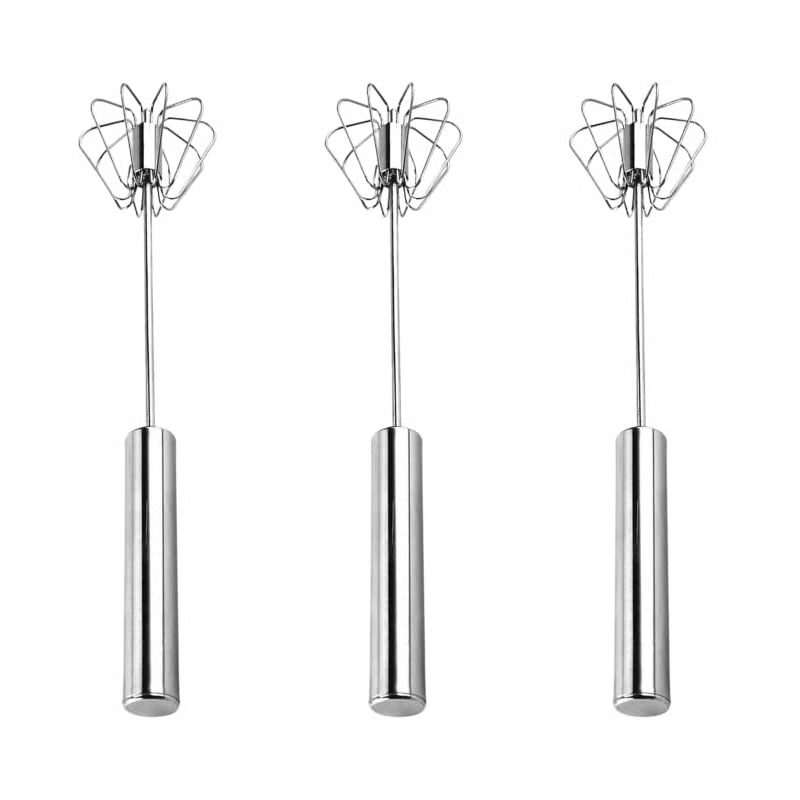 🔥 DON'T MISS 50% OFF! ⏰ Stainless Steel Semi-Automatic Eggbeater Easy Whisk – No Wrist Pain, Bidirectional Spin & Cordless ✨
