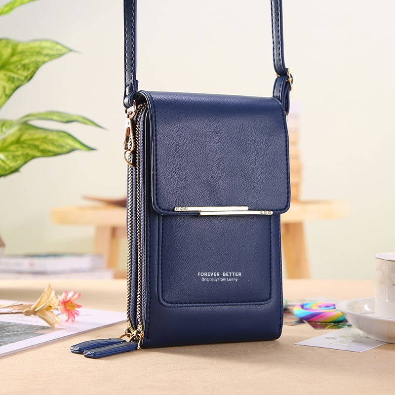 Use Your Phone Hands-Free! Touchscreen No-Dig Crossbody Wallet