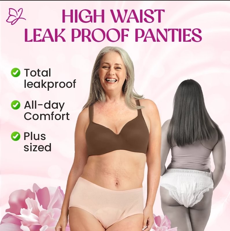 High-Waist Cotton Leak-Proof Panties – All-Day Dry & Odor-Free