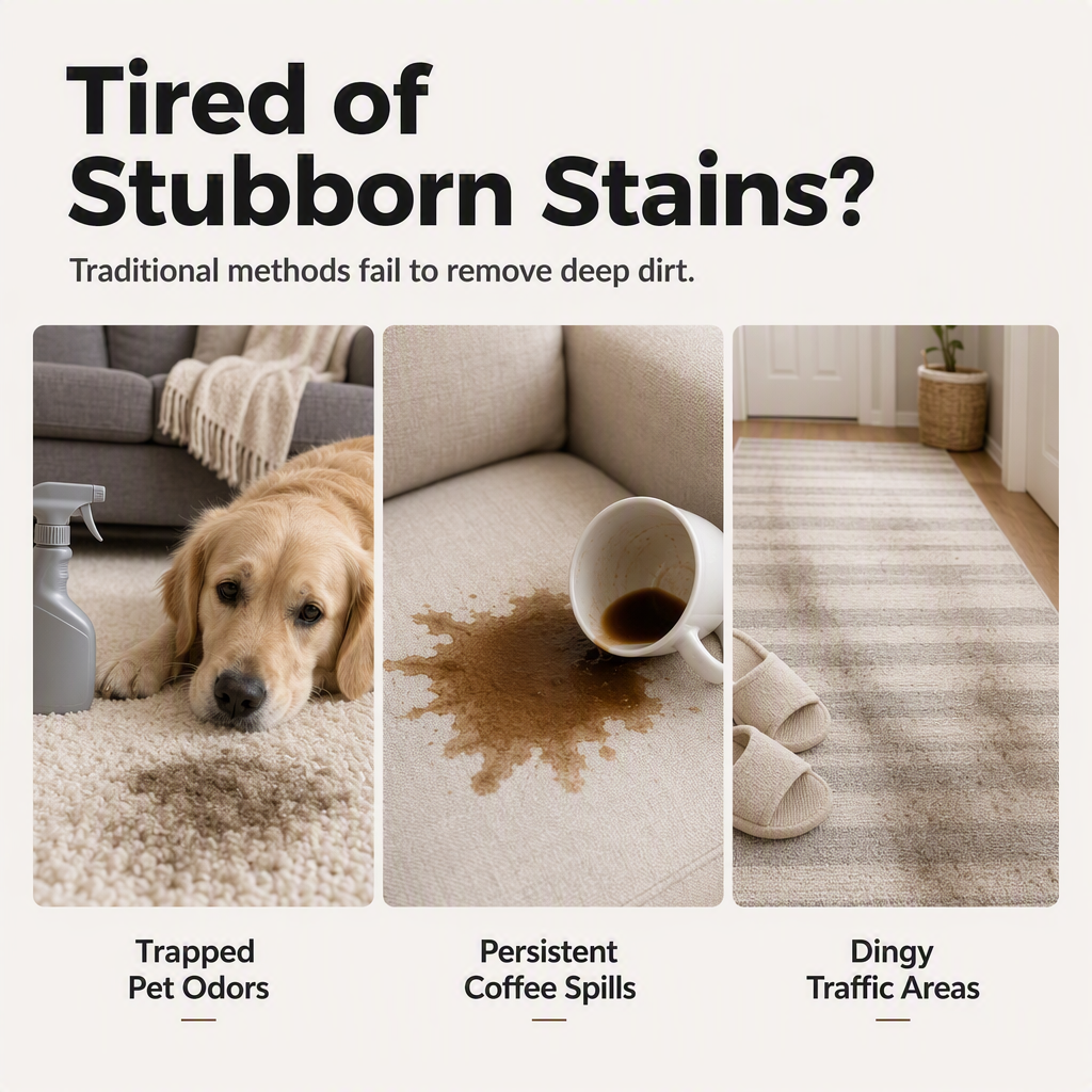 Erase Stains Instantly! No-Scrub Deep Clean Carpet Spray