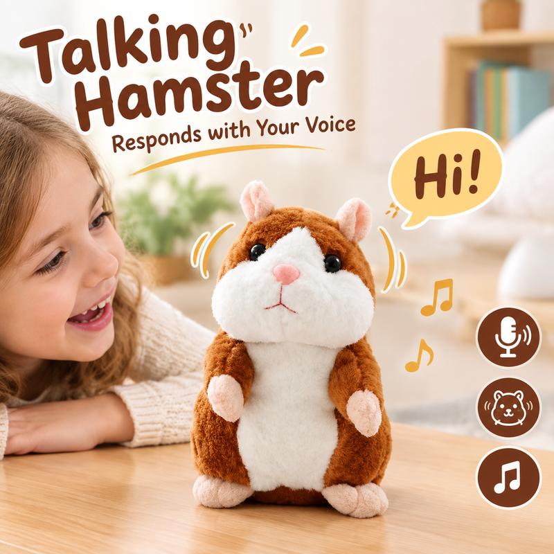 Imitate Everything Instantly! Talking Hamster Plush Toy