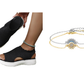 Women's Breathable Knit Platform Sandals👡 Air-permeable knit upper, cushioned sole & lightweight comfy summer footwear🇬🇧 ✨
