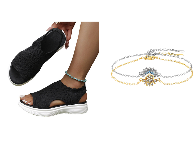Women's Breathable Knit Platform Sandals👡 Air-permeable knit upper, cushioned sole & lightweight comfy summer footwear🇬🇧 ✨