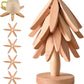 💖Venta limitada 50% de descuento💖Posavasos aislantes Posavasos de madera maciza con forma de árbol de Navidad