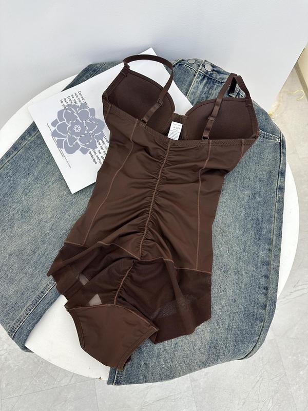 🔥 Hot Sale 50% OFF 🔥Shapewear Bodysuit with Bra|Ruched Slimming Adjustable Waist✨