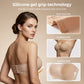 ⛱️💞Womens Strapless Bras Push Up Bandeau Bra Non Slip Wireless Supportive Padded Bras Seamless Comfortable Tube Jelly Bra