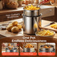 Fry Crispy Food Instantly! No-Splash Oil-Saving Stainless Fryer