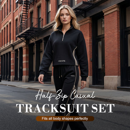🎁2026 New Arrivals 50% OFF💥Women's Half-Zip Casual Tracksuit Set