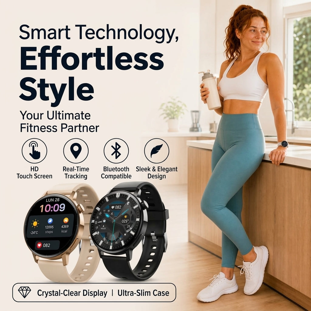 Monitor Health & Answer Calls Instantly! 1.35" HD Bluetooth Smartwatch