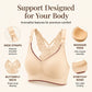 Buy 2 Get 1 Free 💗 Plus-Size Wirefree Bra – Ice Silk & Full Support