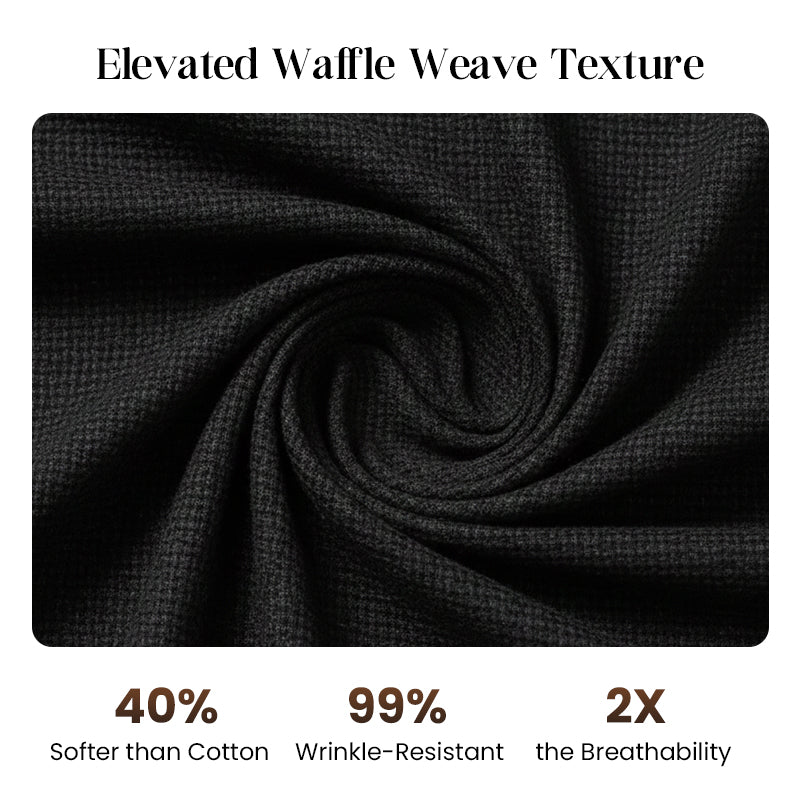 🔥Men’s Casual Waffle Shirt Pants 2-Piece Set