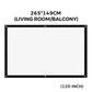 High Definition Projection Screen - 150-inch Diagonal with Matte White Surface for Crystal Clear Home Cinema Experience 🎬🌟