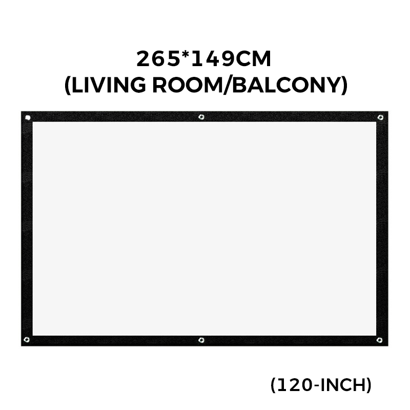 High Definition Projection Screen - 150-inch Diagonal with Matte White Surface for Crystal Clear Home Cinema Experience 🎬🌟