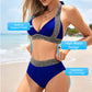 Plunging V-Neck Swimsuit – Ruffled & Fast-Drying