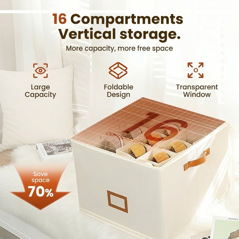 👟 Fabric Shoe Organizer Storage Box – Foldable, Large Capacity, Dustproof & Breathable for Closet & Bedroom