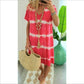 Boho Tie-Dye Dress – V-Neck & Flattering Fit