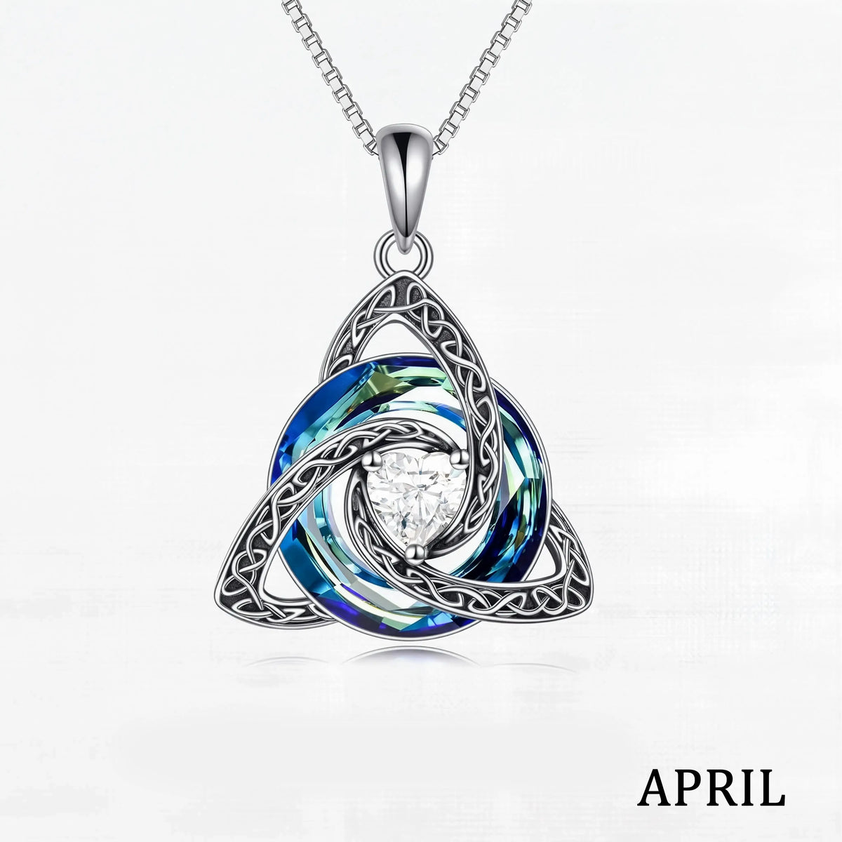 Wear Sacred Love Instantly! No-Tarnish Celtic Birthstone Necklace