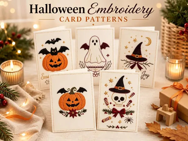 Stitch Christmas Cards Instantly! Beginner DIY Embroidery Kit