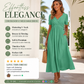 V-Neck Short Sleeve Dress – Flowy Fit, Timeless Charm