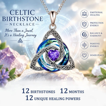 Wear Sacred Love Instantly! No-Tarnish Celtic Birthstone Necklace