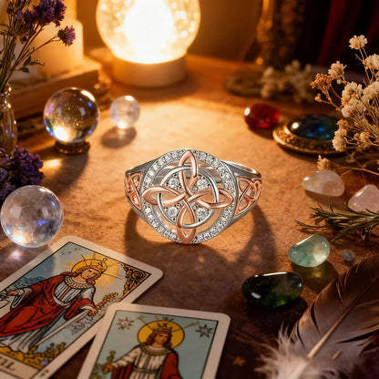 🔥Last Day 60% OFF - 🔮Handmade Witch’s Return-Knot Protection Ring✨