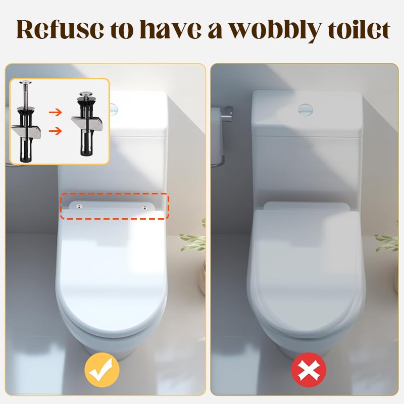 Fix Loose Toilet Seats Instantly! No-Wobble Stainless Bolt Kit