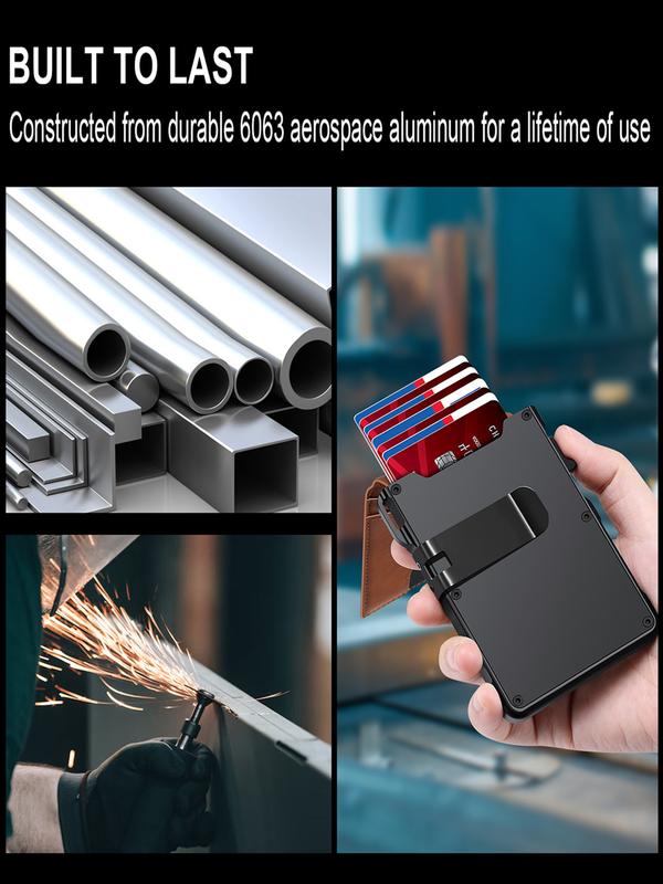RFID Slim Pop-Up Wallet – AirTag Ready & Magnetic Close