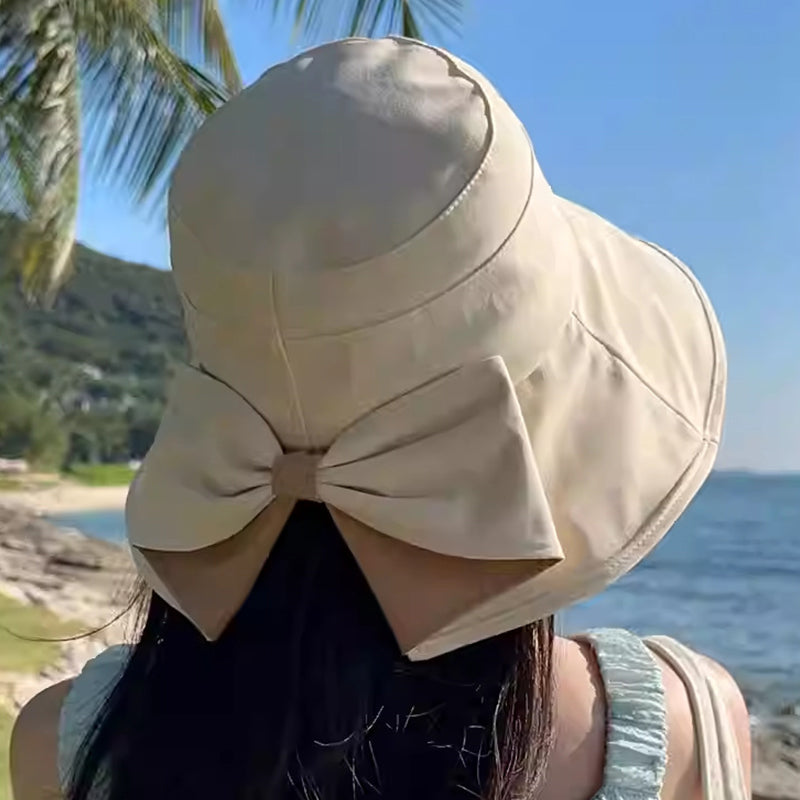 Limited stock ⏰️ Women's Bowknot Wide Brim Sun Protective Hat