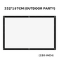 High Definition Projection Screen - 150-inch Diagonal with Matte White Surface for Crystal Clear Home Cinema Experience 🎬🌟