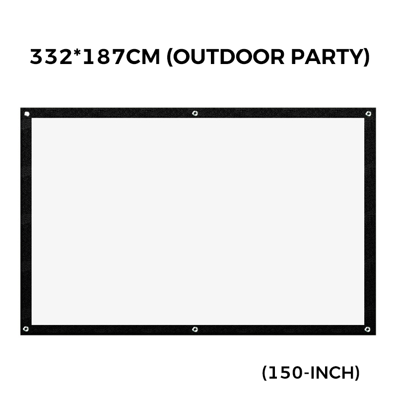 High Definition Projection Screen - 150-inch Diagonal with Matte White Surface for Crystal Clear Home Cinema Experience 🎬🌟