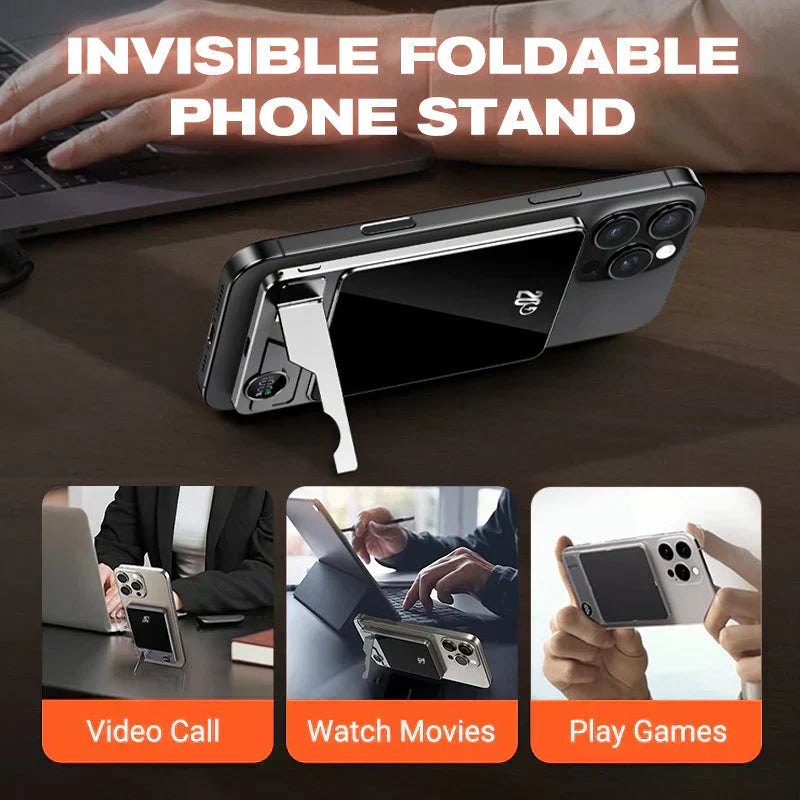 10000mAh Magnetic Wireless Power Bank | LED Display Built-in Stand 15W Fast Charge