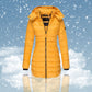 🔥 Winter Women's Mid-length Padded Jacket Warm Solid Color Hooded Jacket