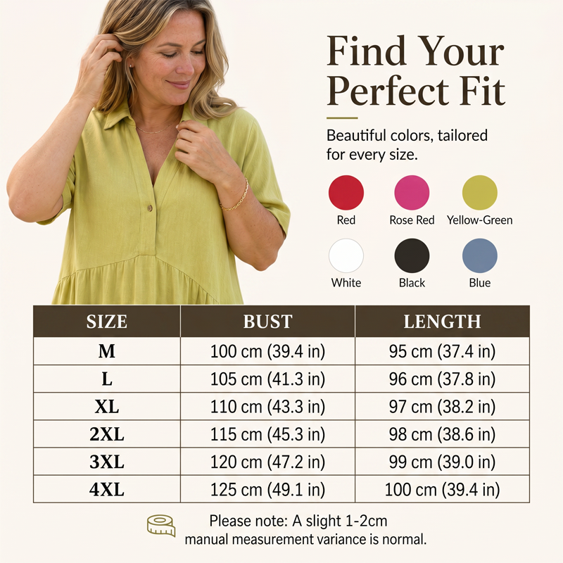 Cotton-Linen A-Line Dress – Breathable, Everyday Chic