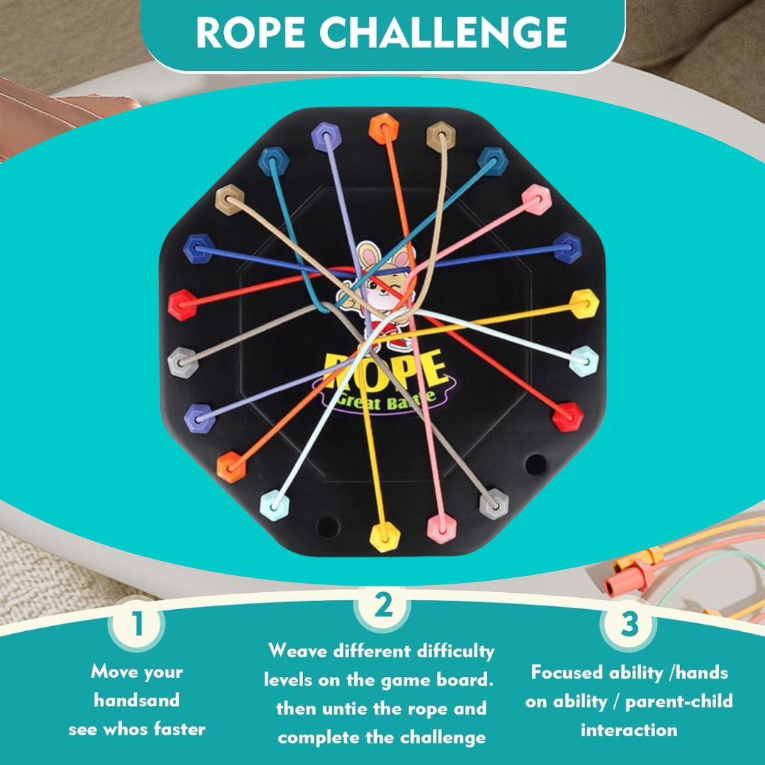 Untangle Ropes Instantly! Screen-Free Family Logic Board Game