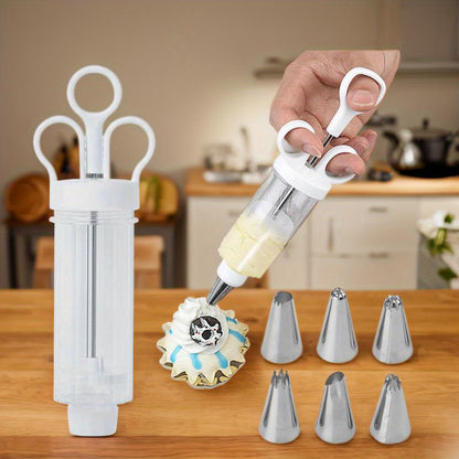 🧁Stainless Steel Cake Decorating Gun Kit