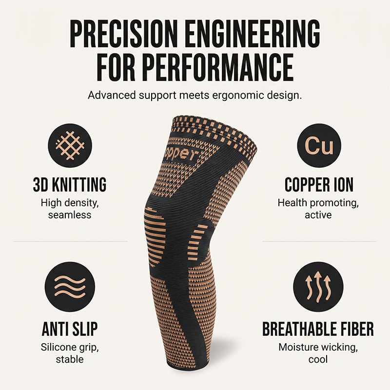 Full-Leg Compression Sleeve – Anti-Slip & Breathable Support