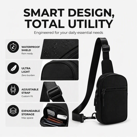 Upgraded Travel Sling Bag 2.0 – Anti-Theft & 500D Durability