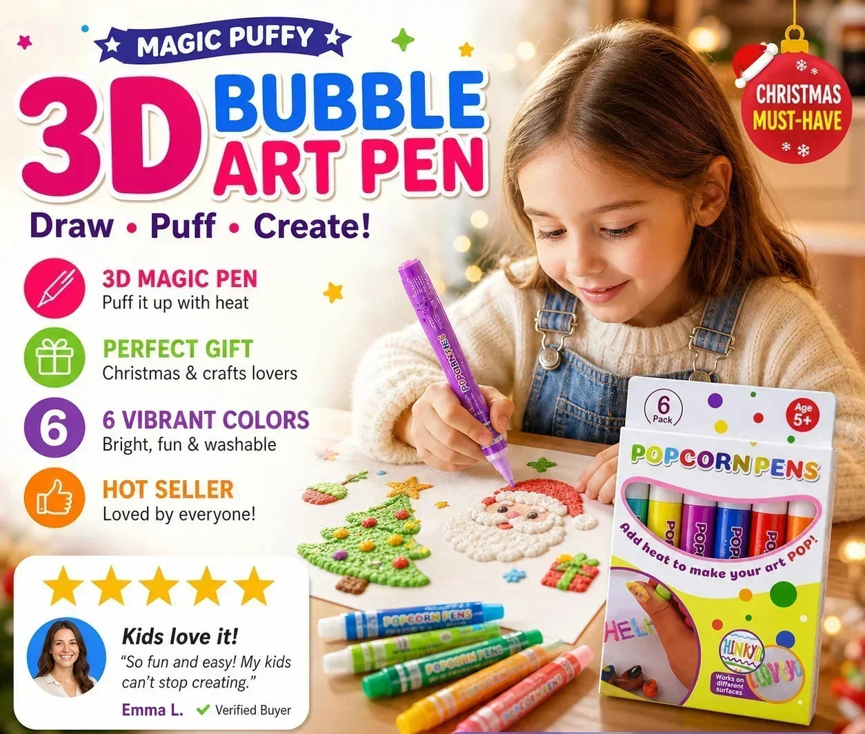 💥LAST DAY 50% OFF!🎁🔮Magic Pen – DIY Bubble Popcorn Drawing Pens