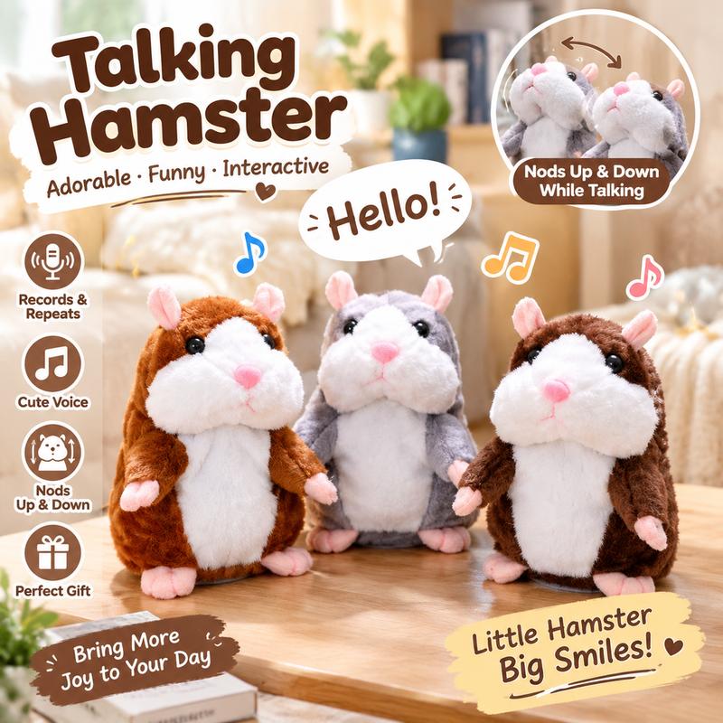 Imitate Everything Instantly! Talking Hamster Plush Toy
