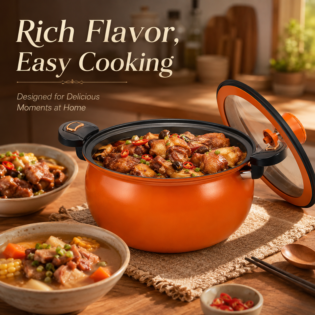 Chubby Multi-Functional Nonstick Micro-Pressure Cooker