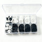 160 pcs Buttons for Crafts Buttons(White & Black)