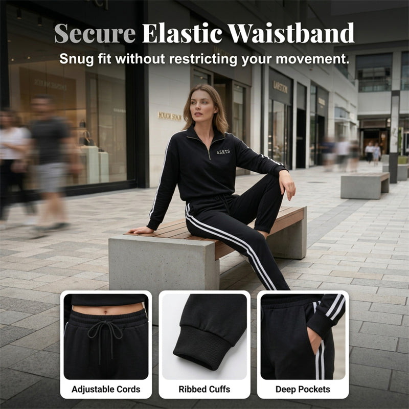 🎁2026 New Arrivals 50% OFF💥Women's Half-Zip Casual Tracksuit Set