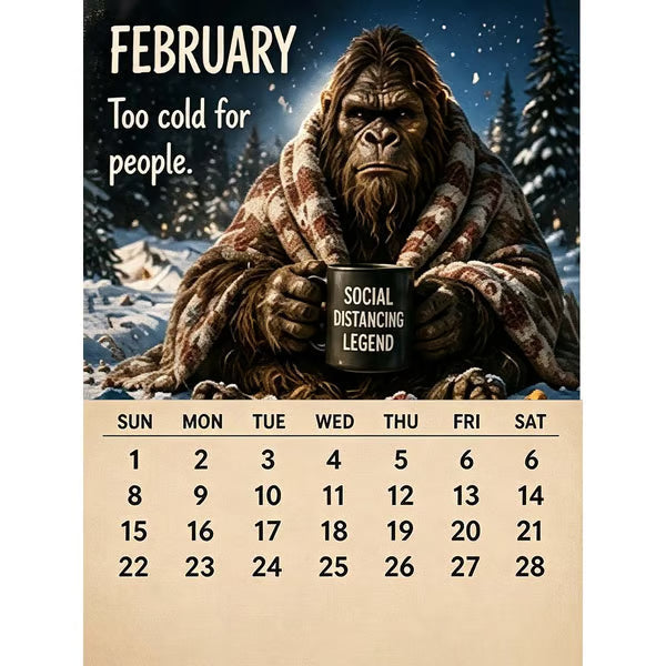 2027 Bigfoot Wall Calendar – Funny & Unique Gift Design