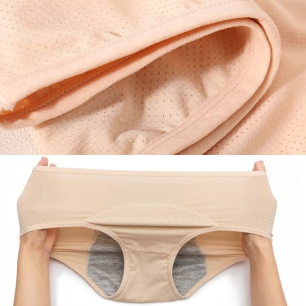 High-Waist Cotton Leak-Proof Panties – All-Day Dry & Odor-Free
